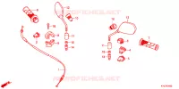COMMODOS   POIGNEES   CABLES   MIROIR pour Honda WAVE 125 Kick start, Spoked wheels de 2012