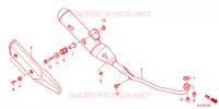 SILENCIEUX D'ECHAPPEMENT pour Honda WAVE 125 Kick start, Spoked wheels de 2013