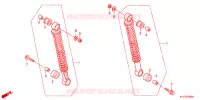AMORTISSEUR ARRIERE pour Honda WAVE 125 Kick start, Spoked wheels de 2014