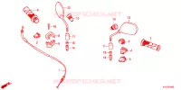 COMMODOS   POIGNEES   CABLES   MIROIR pour Honda WAVE 125 Kick start, Spoked wheels de 2014