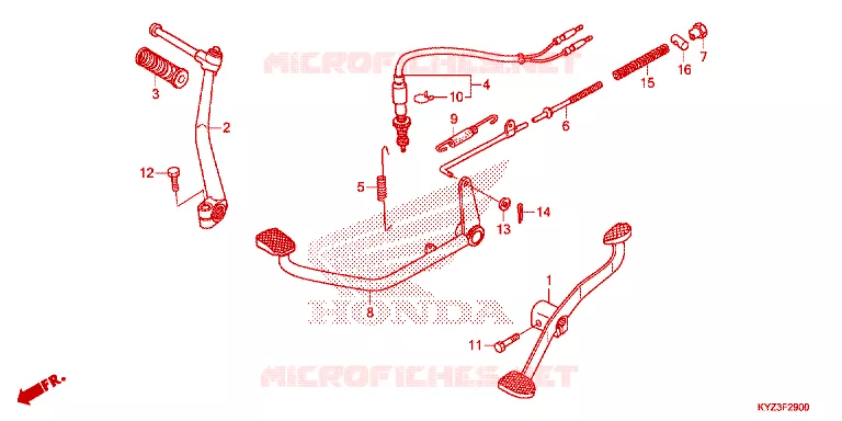 PEDALE Honda MOTO 125 WAVE 2013  AFS125MSFD
