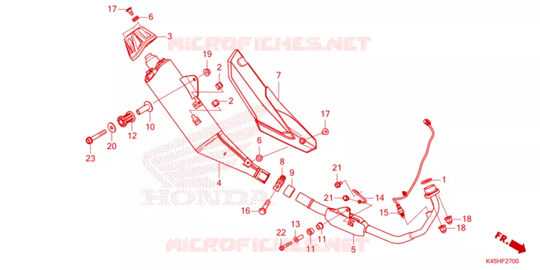 SILENCIEUX D'ECHAPPEMENT Honda MOTO 150 CBR 2021  CBR150RAM