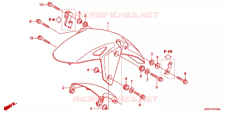 GARDE BOUE AVANT Honda MOTO 150 CBR 2012  CBR150RC