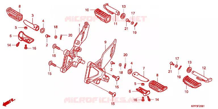 REPOSE PIED Honda MOTO 150 CBR 2012  CBR150RD