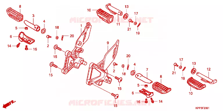 REPOSE PIED Honda MOTO 150 CBR 2012  CBR150RD