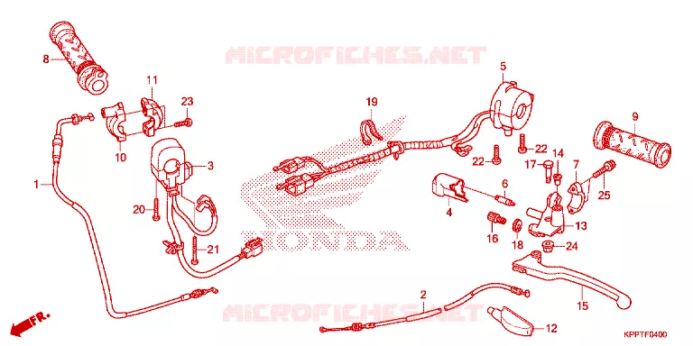LEVIER DE GUIDON - CABLE - COMMODO Honda MOTO 150 CBR 2016  CBR150RF