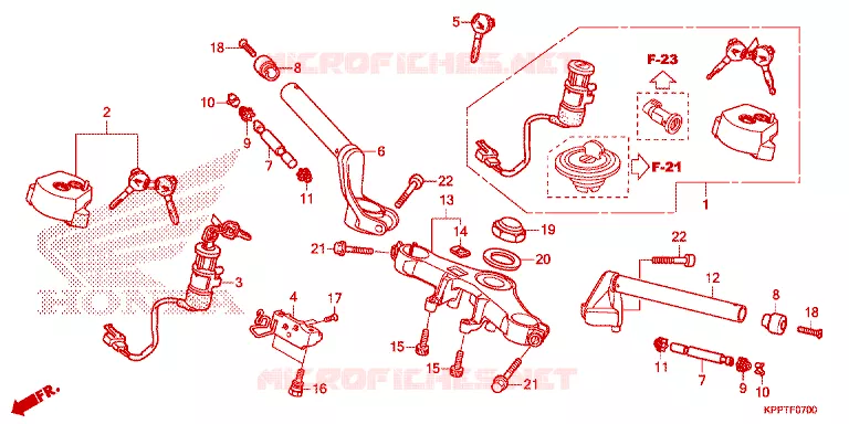 GUIDON - TE DE FOURCHE Honda MOTO 150 CBR 2018  CBR150RF