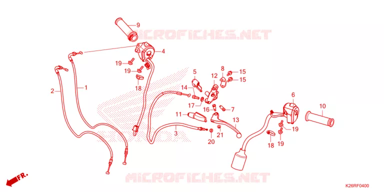 LEVIER DE GUIDON - CABLE - COMMODO Honda MOTO 125 GROM 2024  MSX125R_TH
