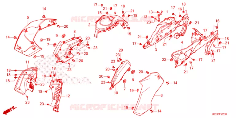 OUIES DE RADIATEUR Honda MOTO 125 MSX 2024  MSX125R_TH