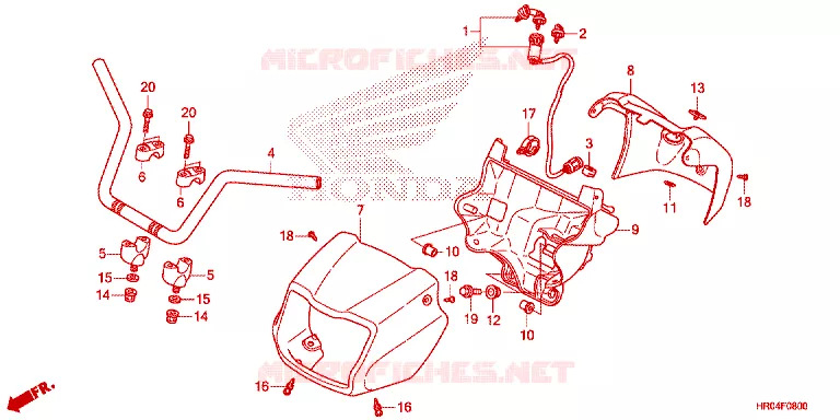GUIDON Honda ATV 500 FOURTRAX 2013  TRX500FPED