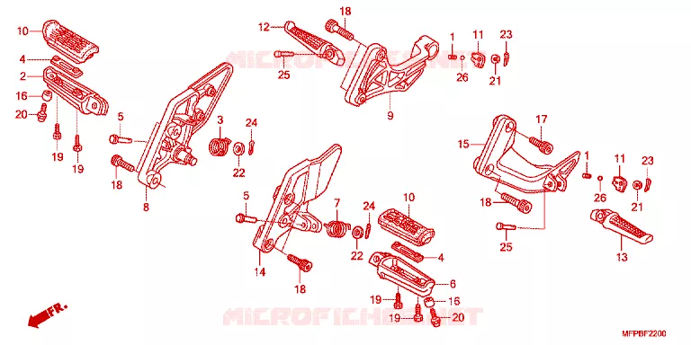 REPOSE PIED Honda MOTO 1300 CB 2012  CB1300AB_J