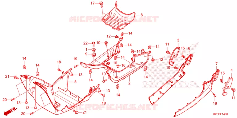 MARCHE PIEDS Honda SCOOTER 110 SCOOPY 2021  ACF110CBTM
