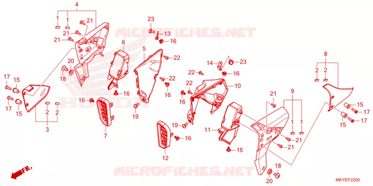 OUIES DE RADIATEUR Honda MOTO 650 CB 2024  CB650RACR