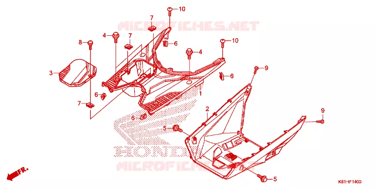 MARCHE PIEDS Honda SCOOTER 110 BEAT 2019  ACH110CSFK_2PH