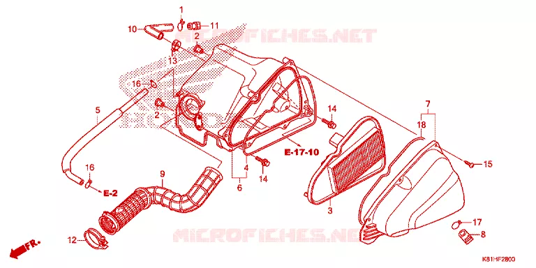 FILTRE A AIR Honda SCOOTER 110 BEAT 2019  ACH110CSFK_PH