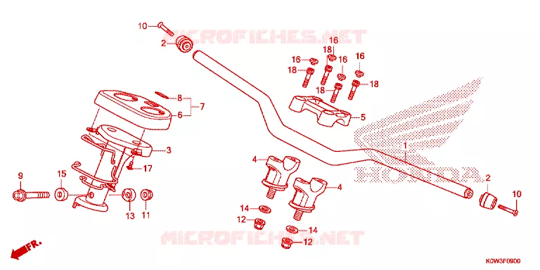 GUIDON - CARENAGE Honda SCOOTER 150 ADV 2022  ADV150AM_2CA