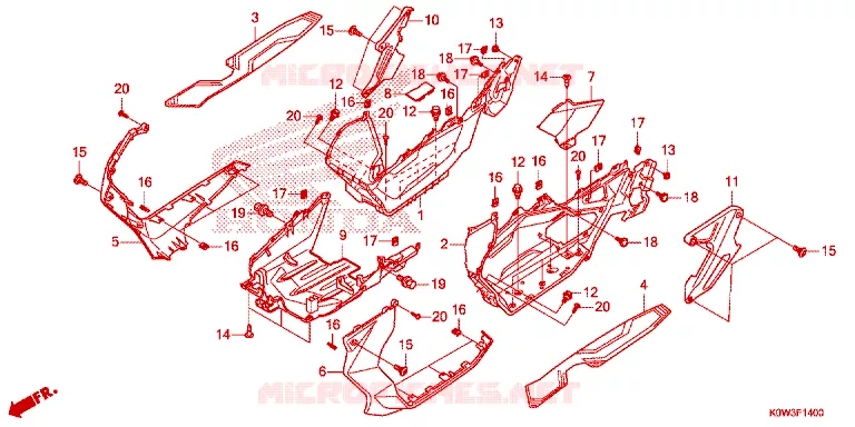 MARCHE PIEDS Honda SCOOTER 150 ADV 2021  ADV150AM_3CA