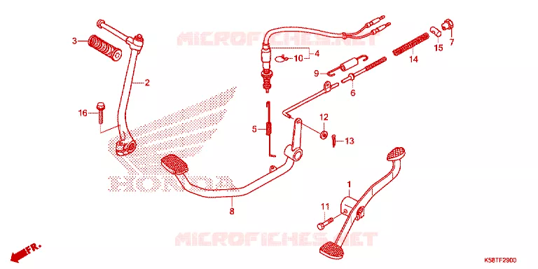 PEDAL/KICK ARM Honda MOTO 110 WAVE 2018  AFS110MCFJ_TH