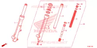 FOURCHE pour Honda WAVE 125 Electric start, Cast wheels de 2016