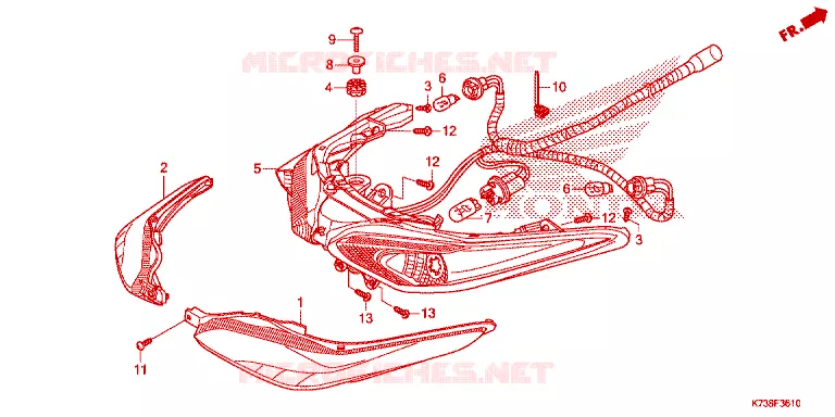 FEUX Honda MOTO 125 WAVE 2016  AFS125CSFG