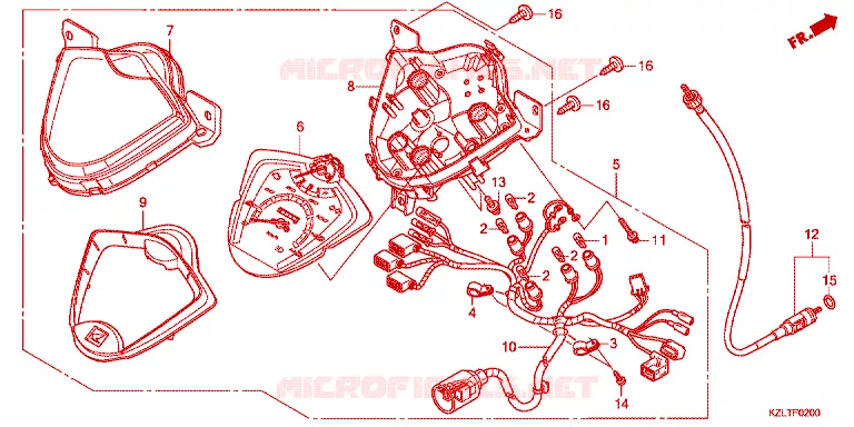 COMPTEUR DE VITESSE Honda SCOOTER 110 SPACY 2012  NSC110SFC