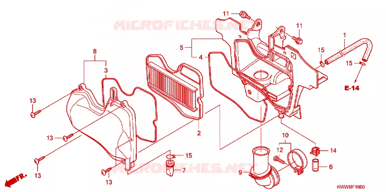 FILTRE A AIR Honda MOTO 110 WAVE 2012  AFP110MCSC