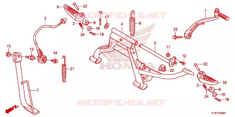 STAND/PILLION STEP Honda SCOOTER 110 SCOOPY 2015  ACF110CBFF
