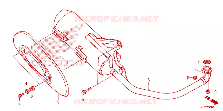 SILENCIEUX D'ECHAPPEMENT Honda SCOOTER 110 SCOOPY 2016  ACF110CBFG