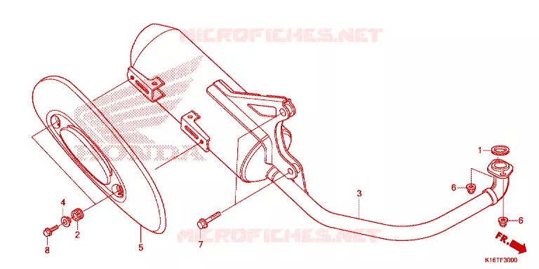 SILENCIEUX D'ECHAPPEMENT Honda SCOOTER 110 SCOOPY 2012  ACF110SFC_AB