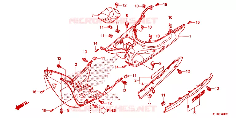 MARCHE PIEDS Honda SCOOTER 110 SCOOPY 2015  ACF110SFF