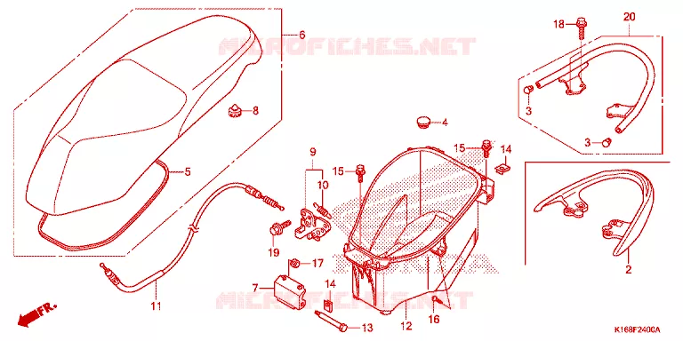 SELLE Honda SCOOTER 110 SCOOPY 2015  ACF110SFF