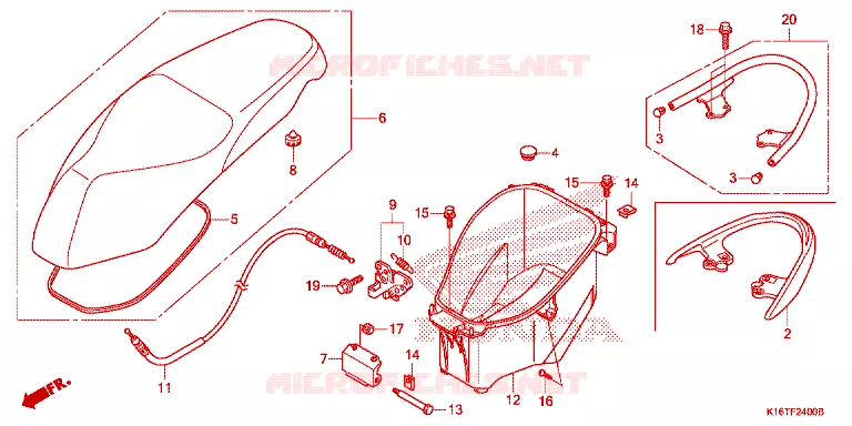 SELLE Honda SCOOTER 110 SCOOPY 2015  ACF110SFF_2TH