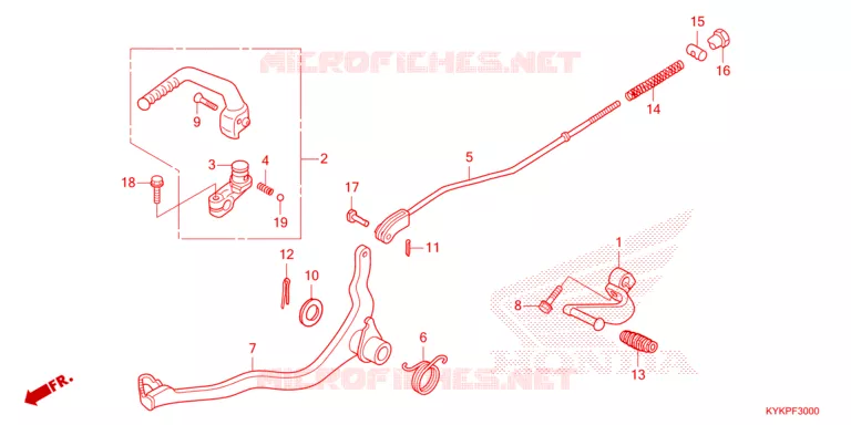 PEDALE - KICK Honda MOTO 110 CRF 2025  CRF110FS