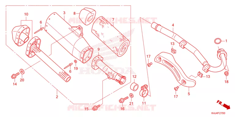 SILENCIEUX D'ECHAPPEMENT Honda MOTO 150 CRF 2025  CRF150RS