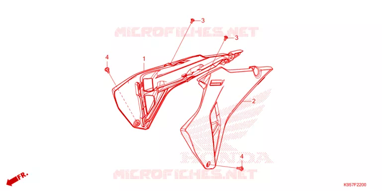 OUIES DE RADIATEUR Honda MOTO 250 CRF 2025  CRF250RS