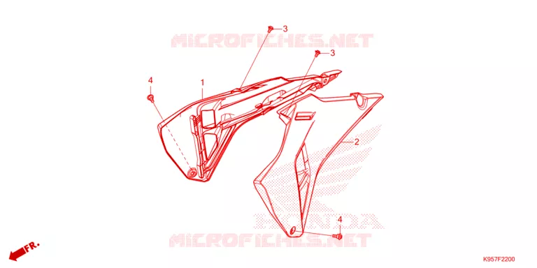 OUIES DE RADIATEUR Honda MOTO 250 CRF 2025  CRF250RS