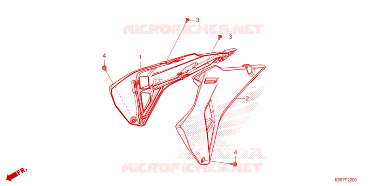 OUIES DE RADIATEUR Honda MOTO 250 CRF 2025  CRF250RS