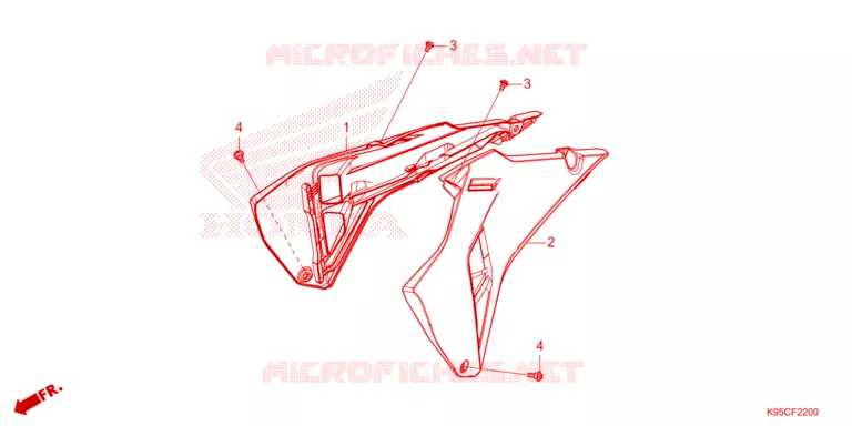OUIES DE RADIATEUR Honda MOTO 250 CRF 2025  CRF250RS