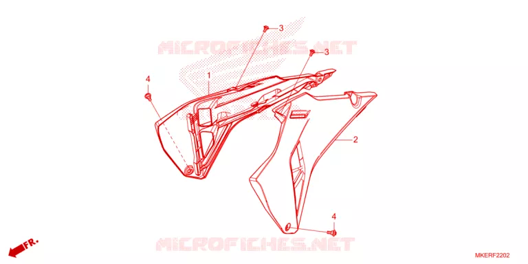OUIES DE RADIATEUR Honda MOTO 450 CRF 2025  CRF450RWES