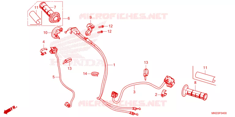 COMMODO - LEVIER - CABLE Honda MOTO 450 CRF 2025  CRF450RWES