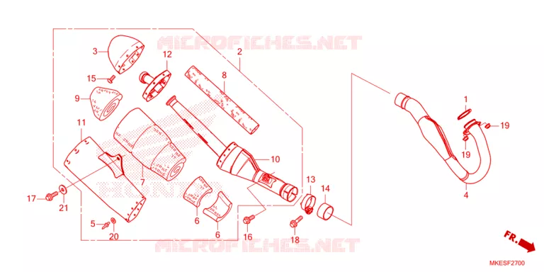SILENCIEUX D'ECHAPPEMENT Honda MOTO 450 CRF 2025  CRF450RWES