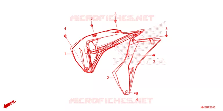 OUIES DE RADIATEUR Honda MOTO 450 CRF 2025  CRF450RXS