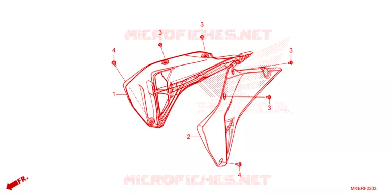 OUIES DE RADIATEUR Honda MOTO 450 CRF 2025  CRF450RXS