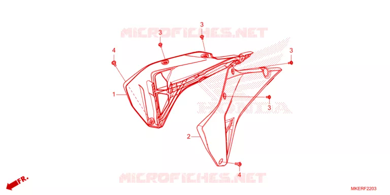 OUIES DE RADIATEUR Honda MOTO 450 CRF 2025  CRF450RXS