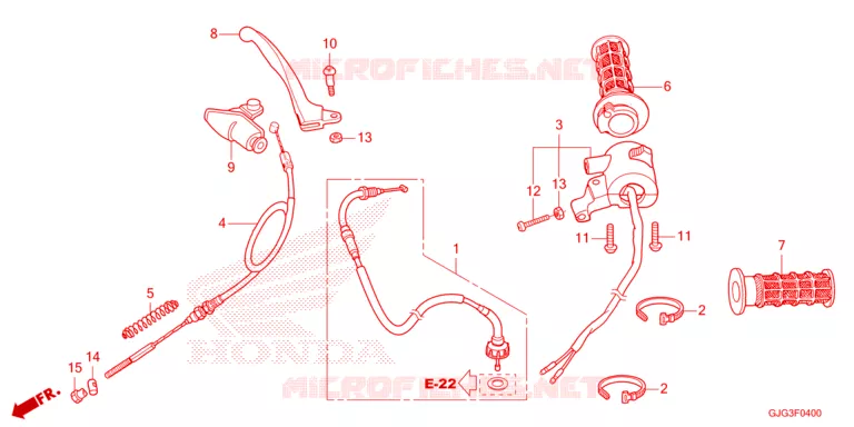 COMMODO - LEVIER - CABLE Honda MOTO 50 CRF 2025  CRF50FS