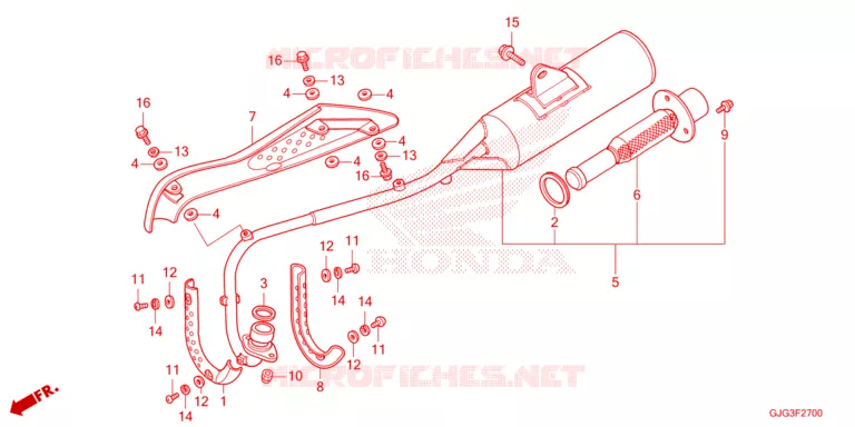 SILENCIEUX D'ECHAPPEMENT Honda MOTO 50 CRF 2025  CRF50FS