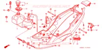 COUVERCLE LATERAL   RESERVOIR D'HUILE pour Honda NSR 125 R de 1995