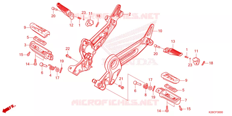 REPOSE PIED Honda MOTO 125 MSX 2024  MSX125AR