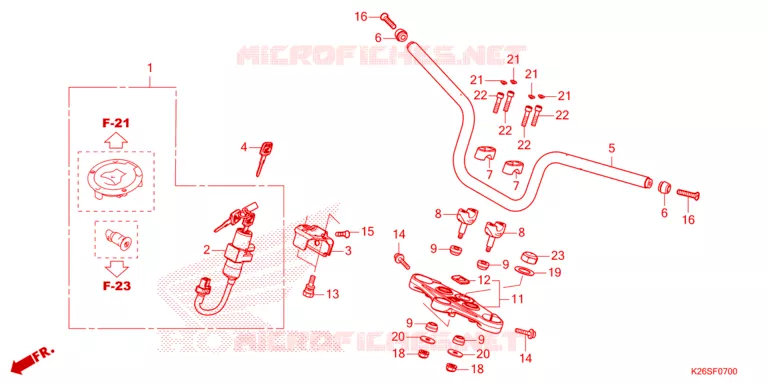 GUIDON Honda MOTO 125 GROM 2025  MSX125AS_A