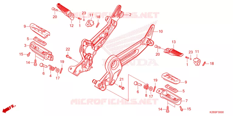 REPOSE PIED Honda MOTO 125 GROM 2025  MSX125AS_A